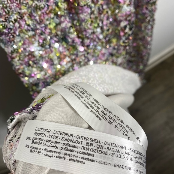 Zara Viral colorful SEQUIN KNIT HALTER DRESS NWT - Picture 5 of 14